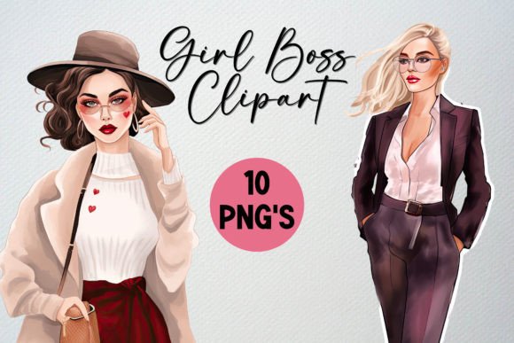 Boss Lady Clipart & Girl Boss Set for Creators
