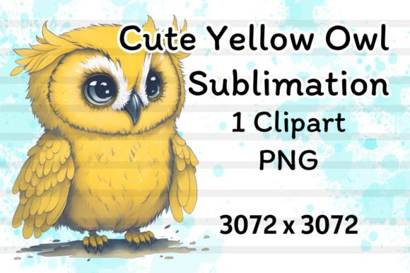 Cute Yellow Owl Sublimation Watercolor: The Ultimate Digital Asset for Creative Projects