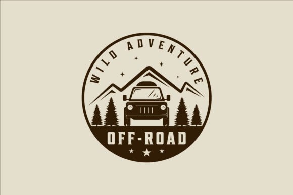 Off Road Car Logo Vintage Vector Design for Adventure Brands