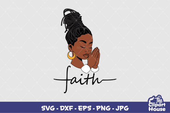 Praying Hands Black Locs Woman Faith and Design: The Ultimate Digital Asset for Cricut, Silhouette, and Creative Projects