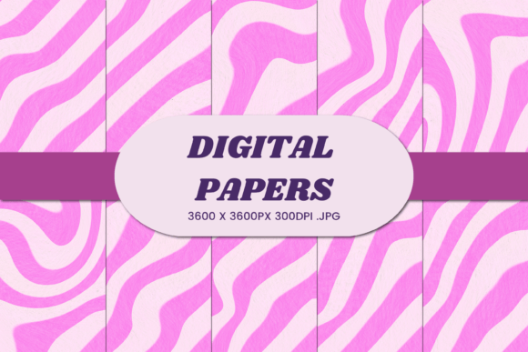 Retro Groovy Pink 5 Digital Paper