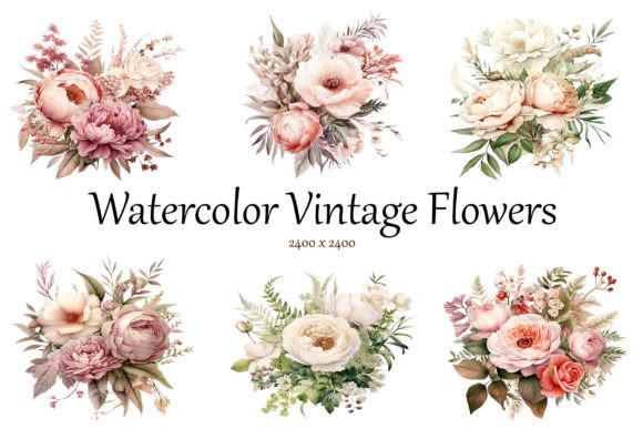 The Timeless Appeal of Watercolor Vintage Flowers in Digital Design