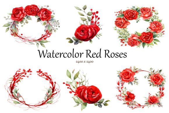Watercolor Red Roses Clipart: A Timeless Design Asset